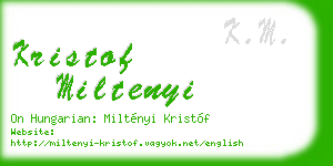 kristof miltenyi business card