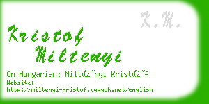 kristof miltenyi business card